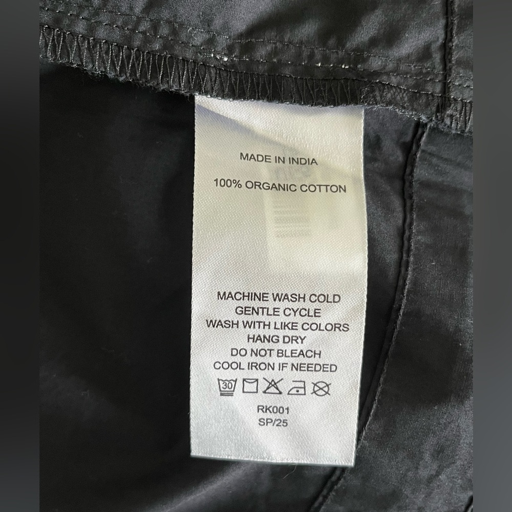 NWT Quince 100% Organic Cotton Dark Navy Tiered Maxi Dress Size 2X - Picture 11 of 12